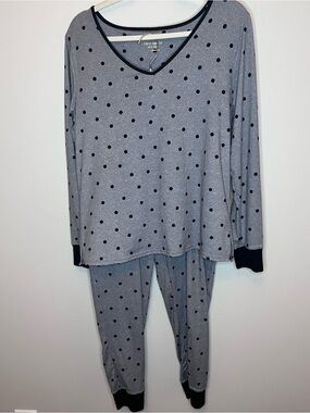Kate Spade New York Polka Dot Pajama Set Long Sleeve Top & Jogger Pants